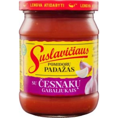 Sauce tomato with garlic Suslavičiaus, 500 g